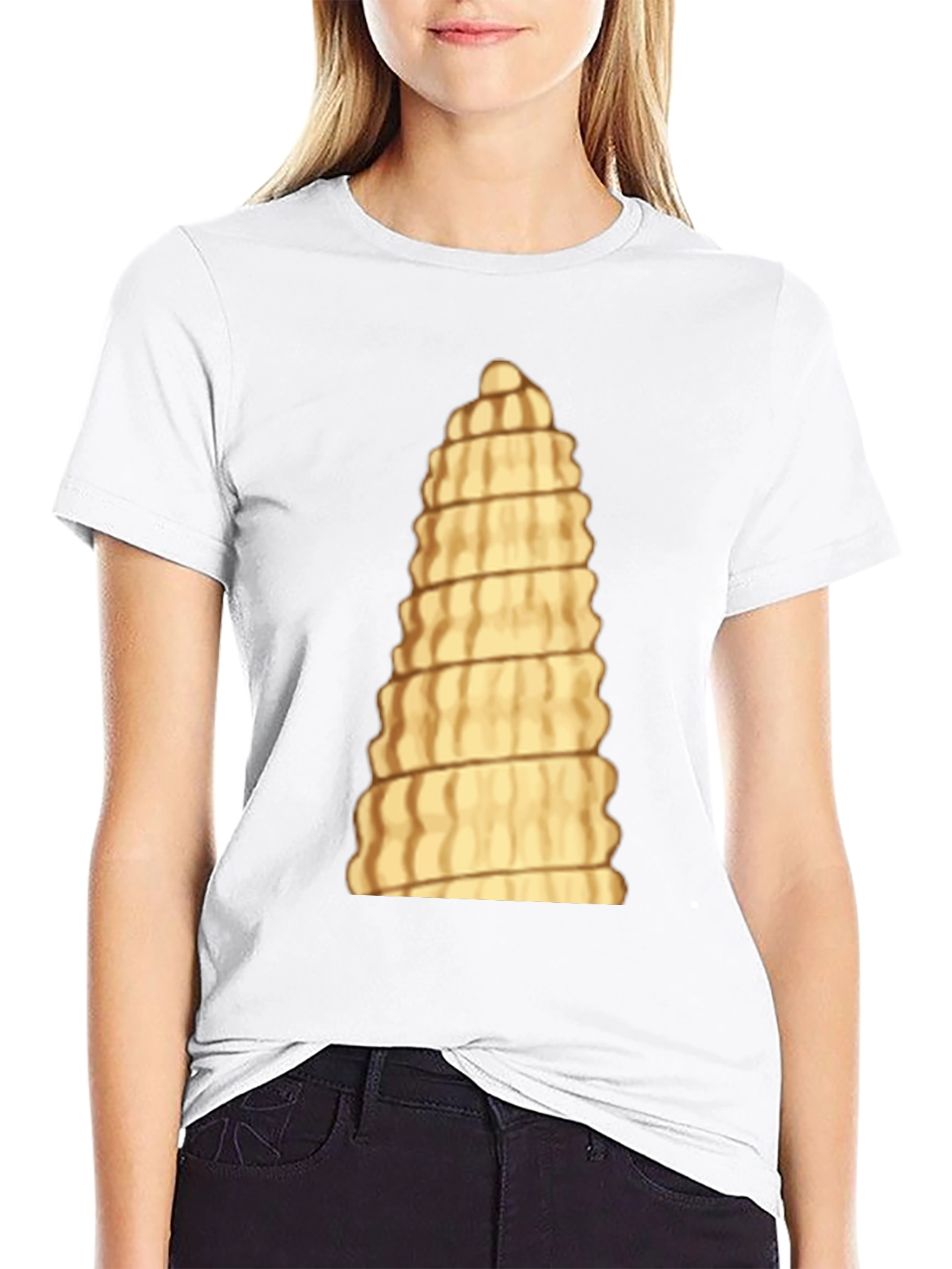 Unique Pasta Tower Black T-Shirt