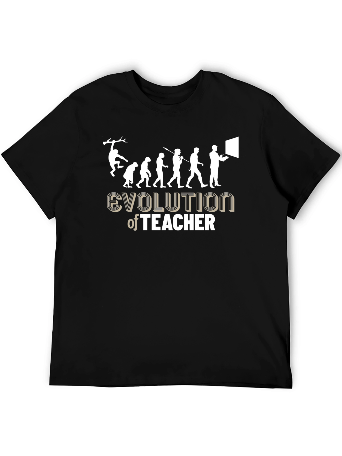 Evolution of Teacher Black Graphic Tee