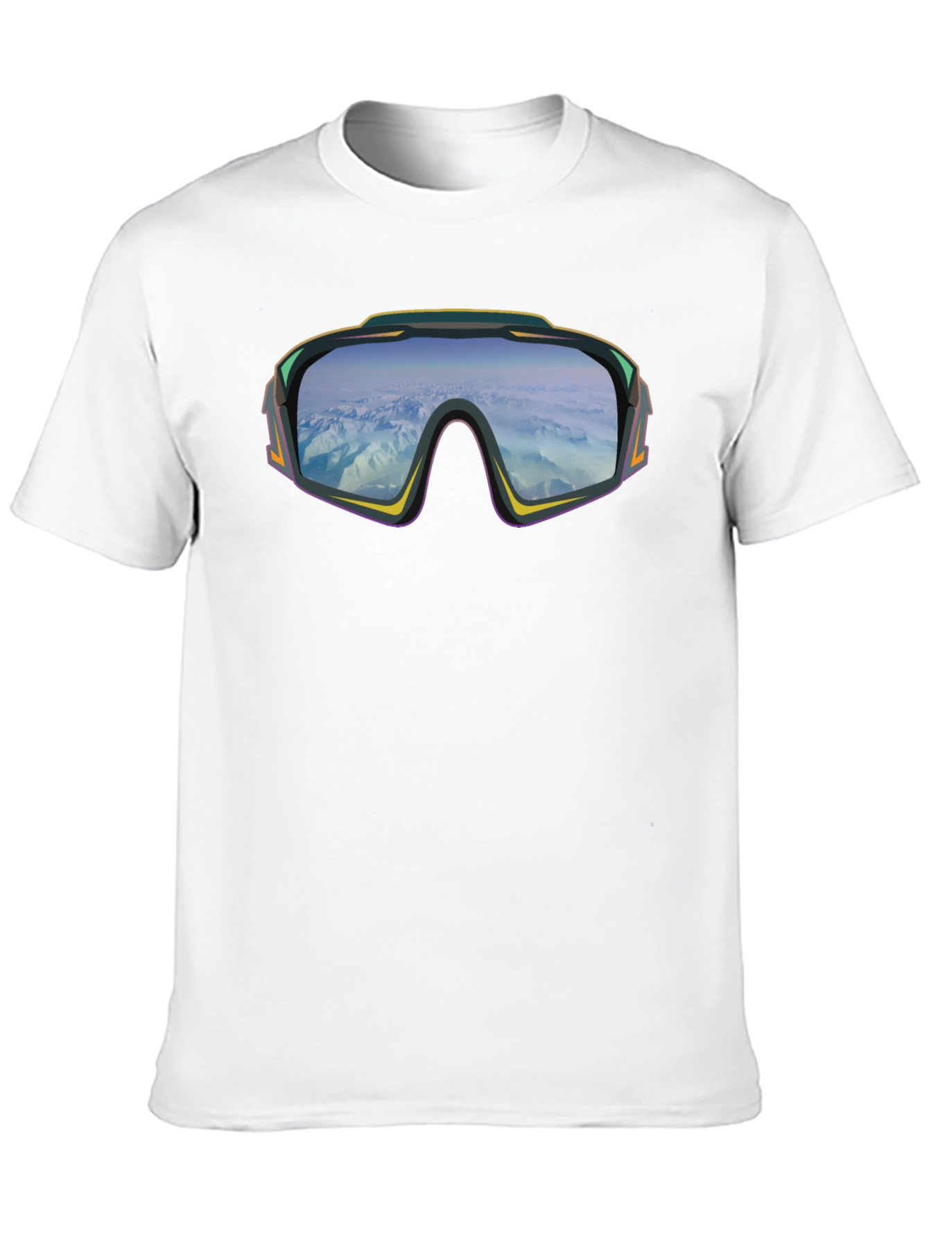Retro Ski Goggles Graphic T-Shirt - Black