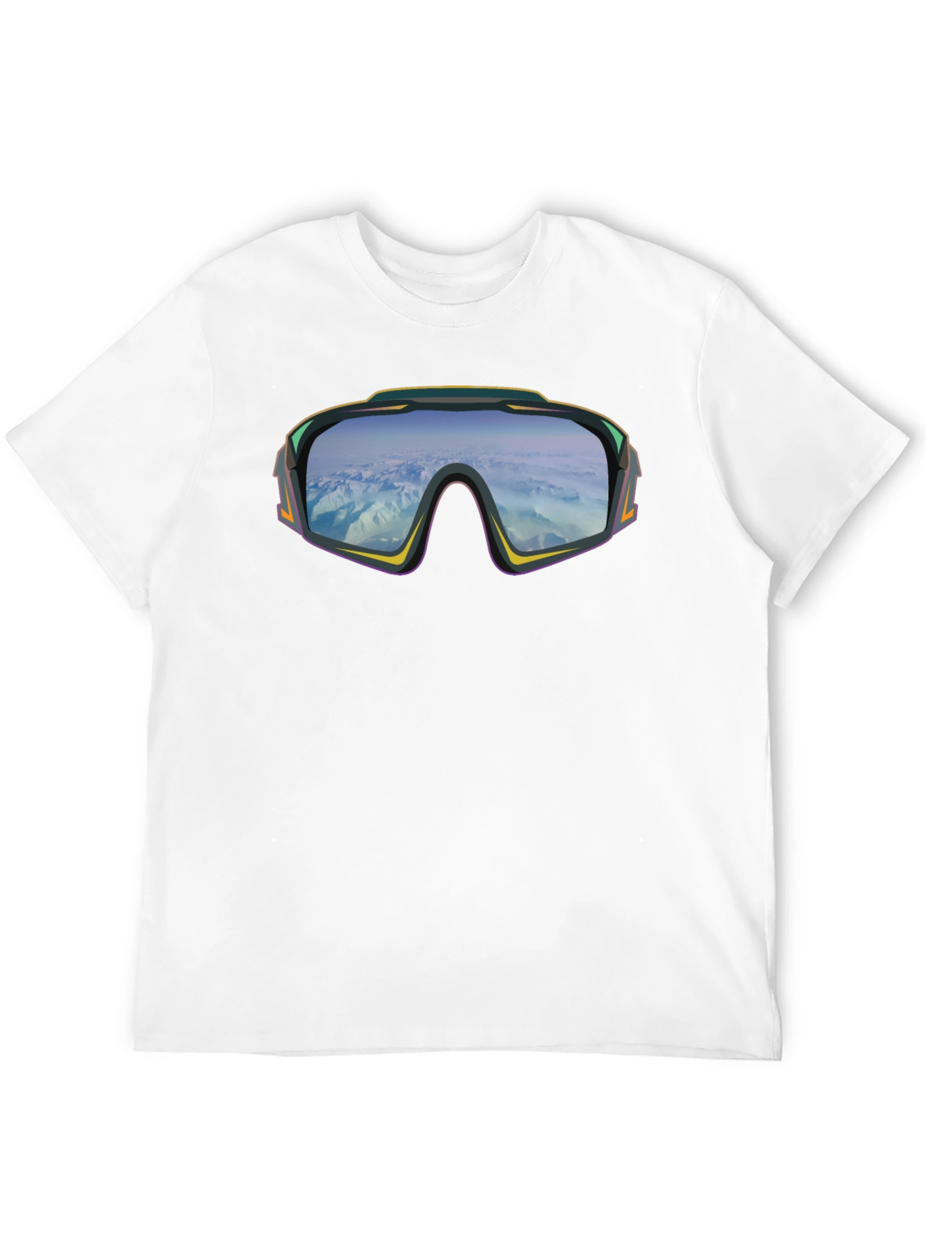 Retro Ski Goggles Graphic T-Shirt - Black