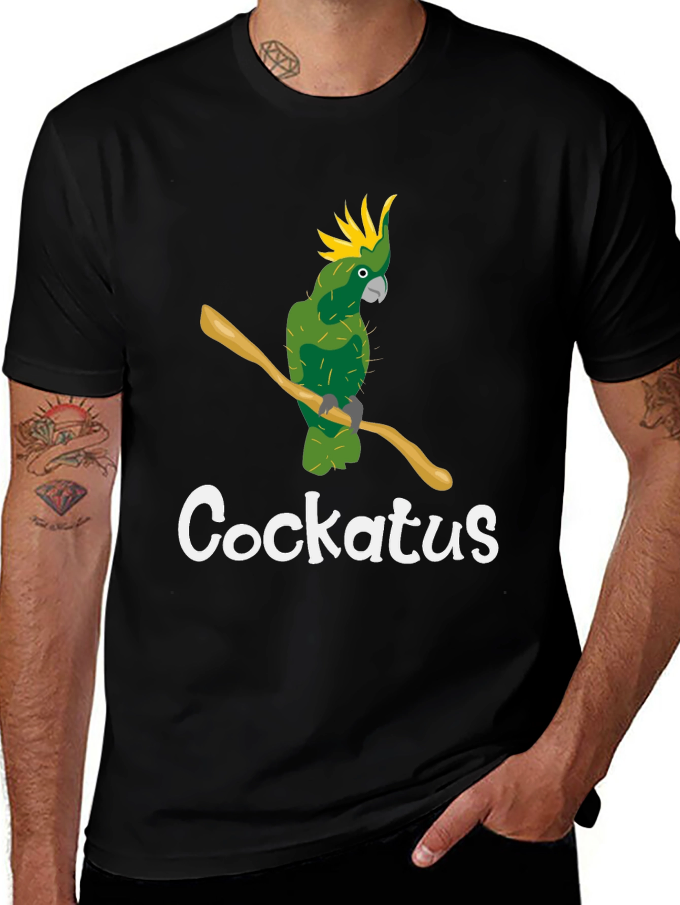 Cockatus Parrot Graphic T-Shirt