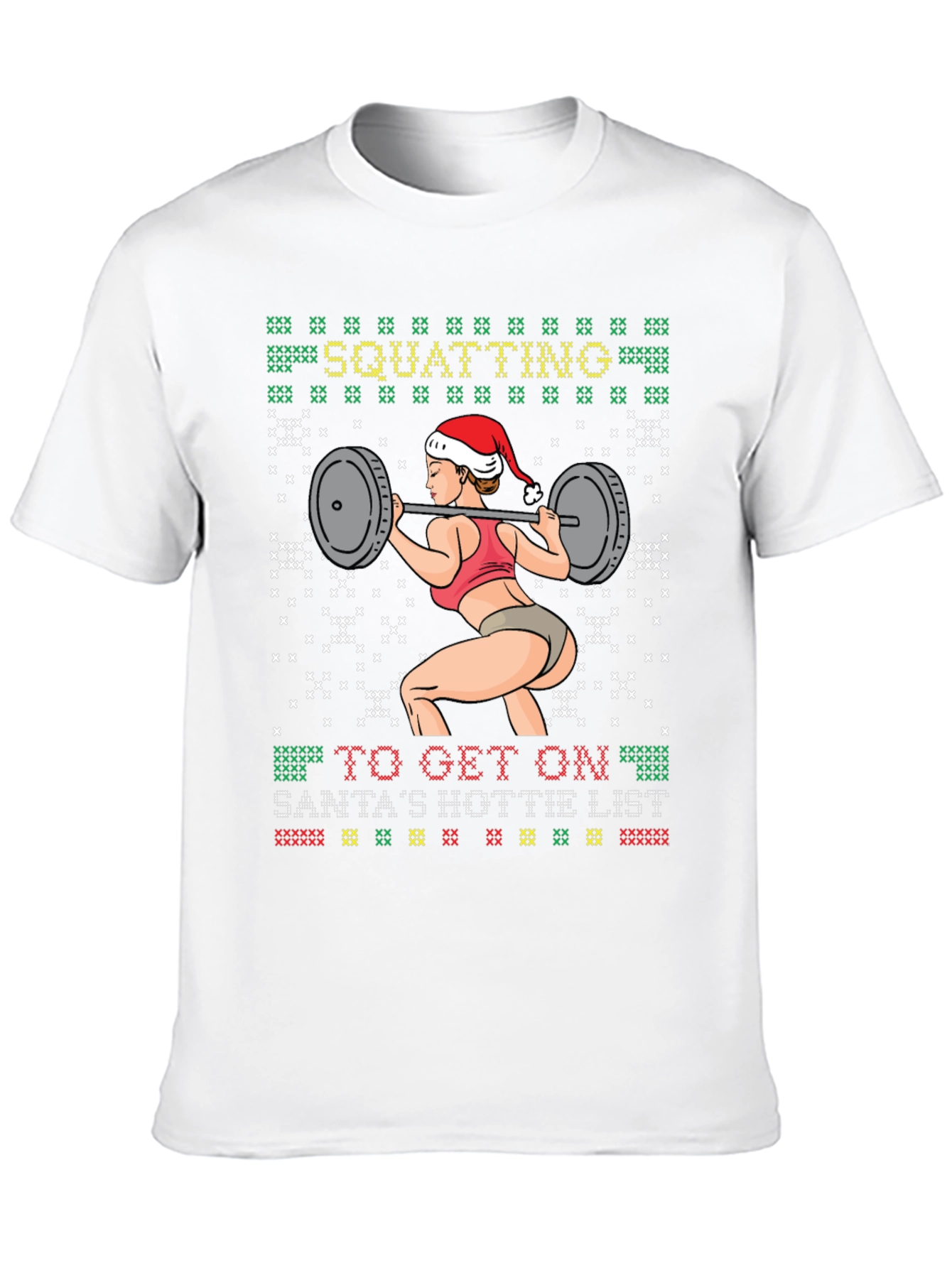 Squatting Santas Hottie List T-Shirt