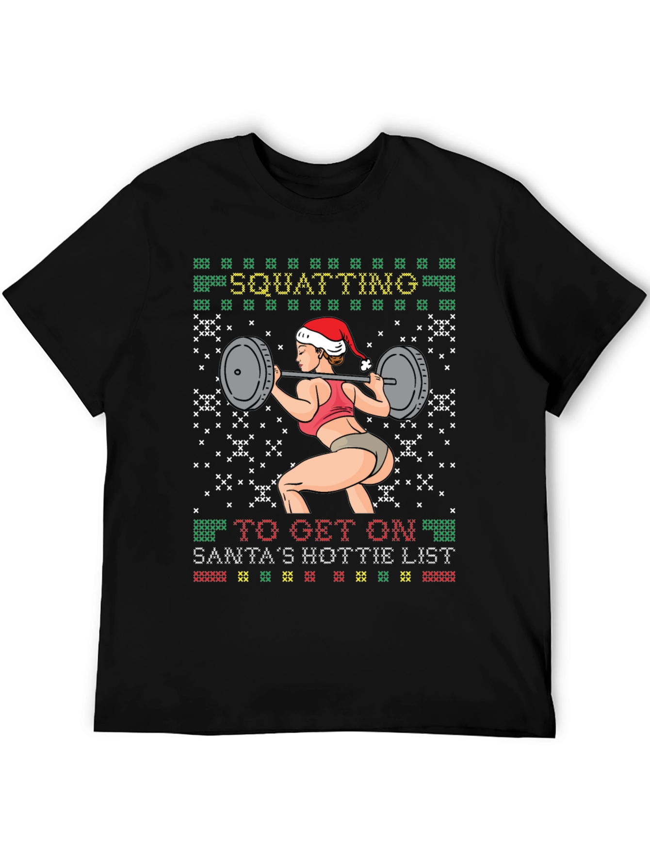 Squatting Santas Hottie List T-Shirt