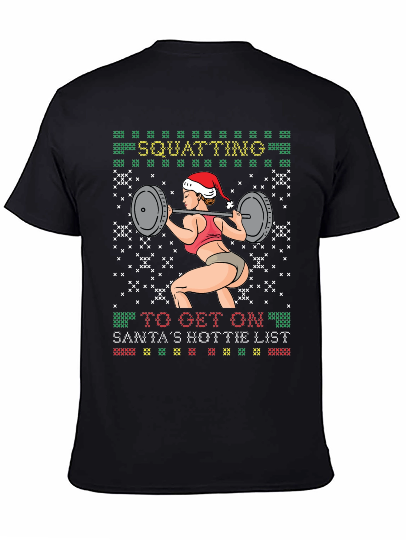 Squatting Santas Hottie List T-Shirt