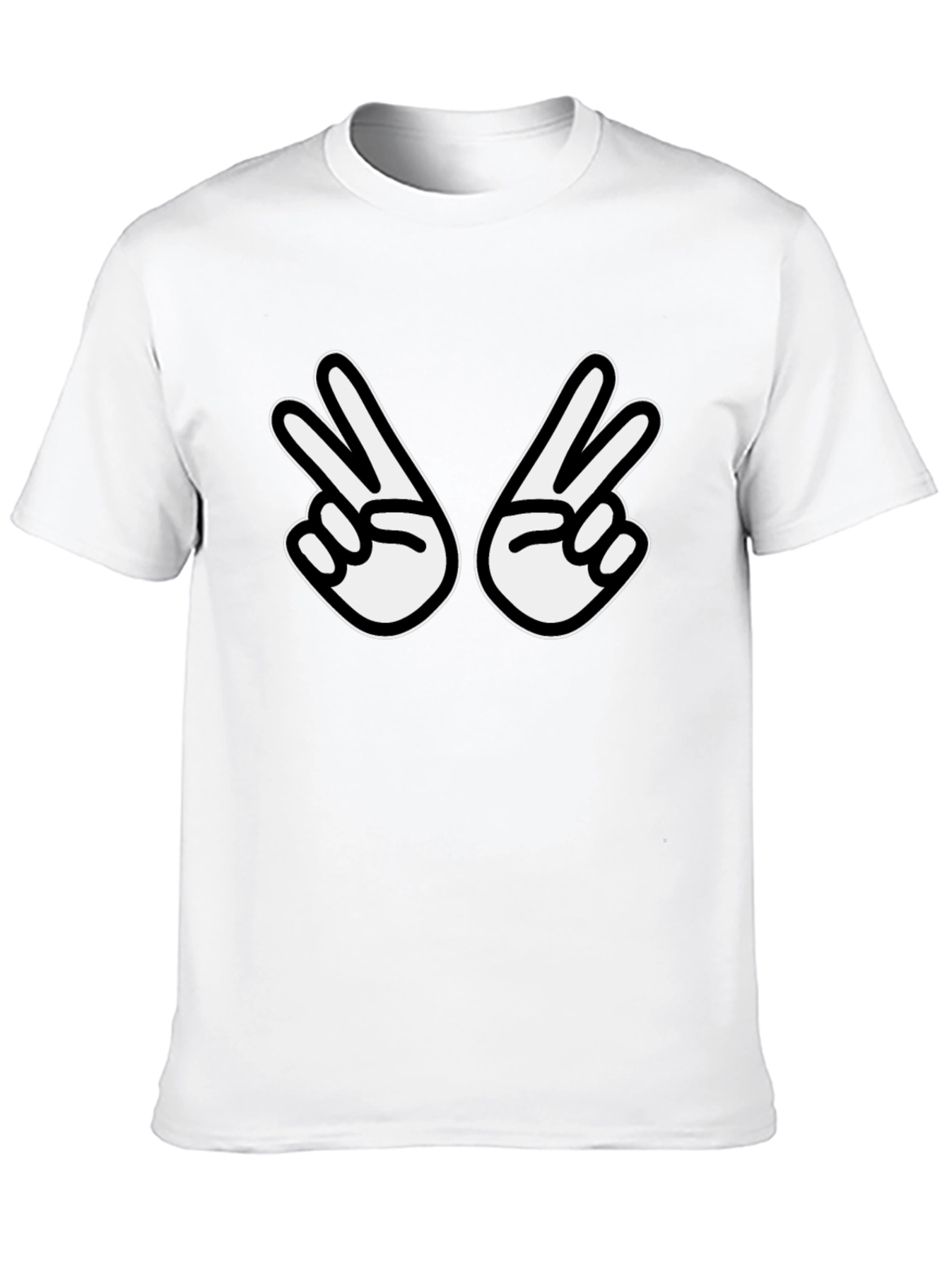 Peace Sign Graphic Tee - Casual Black T-Shirt