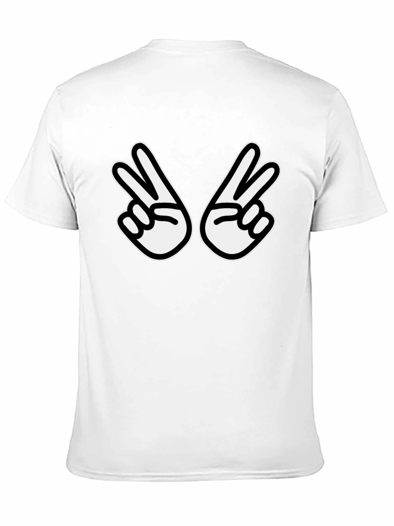 Peace Sign Graphic Tee - Casual Black T-Shirt