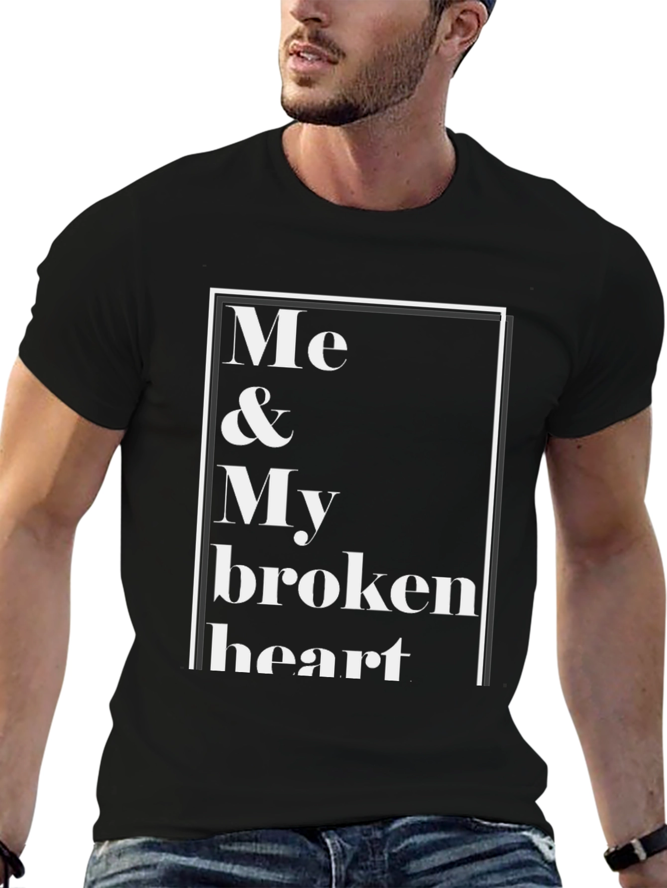 Me & My Broken Heart Black Graphic Tee