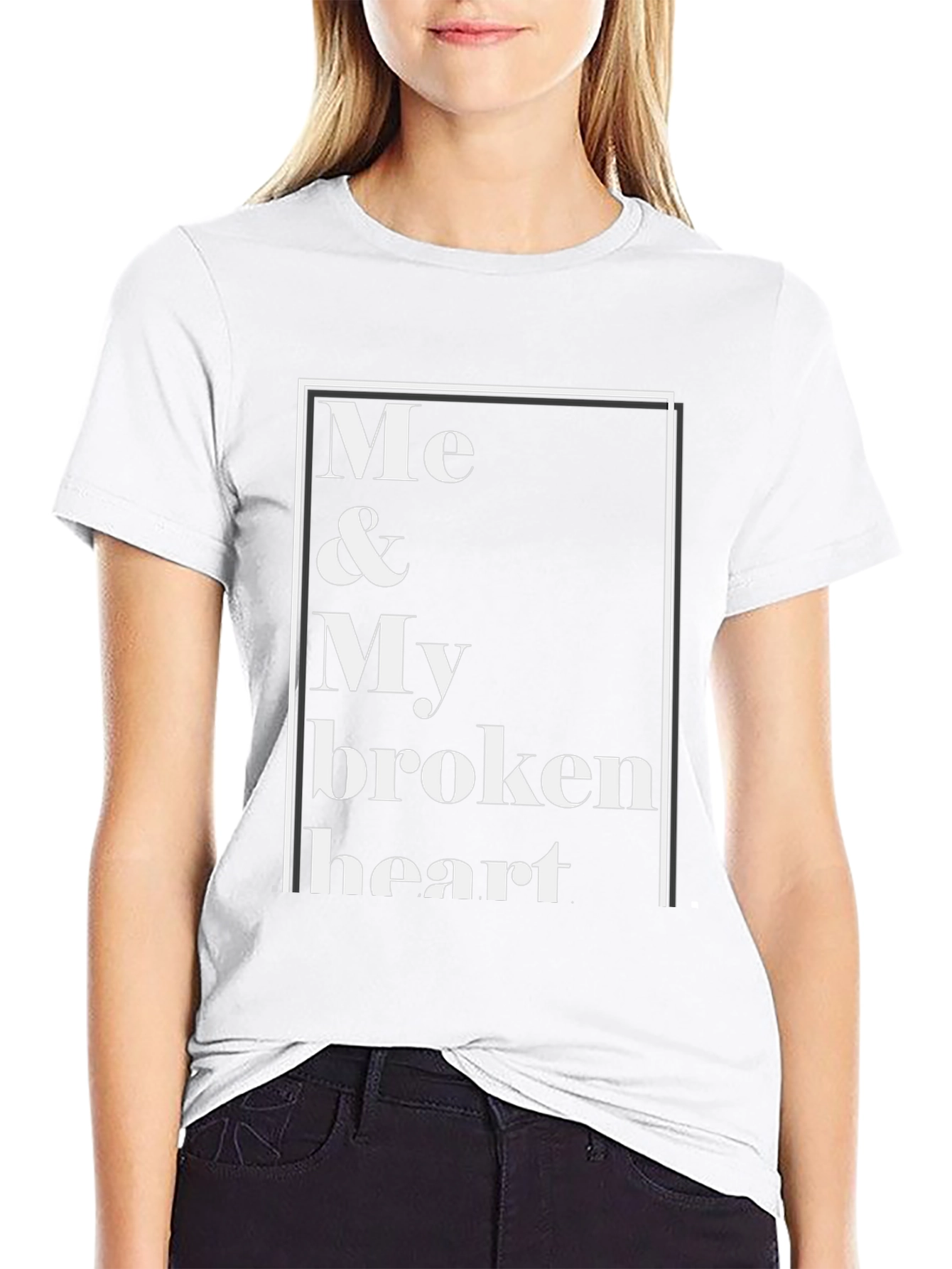 Me & My Broken Heart Black Graphic Tee
