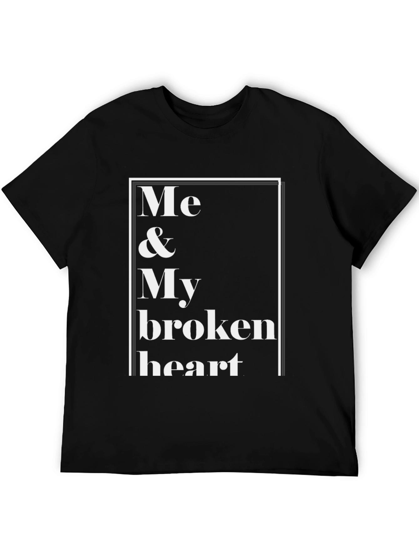Me & My Broken Heart Black Graphic Tee