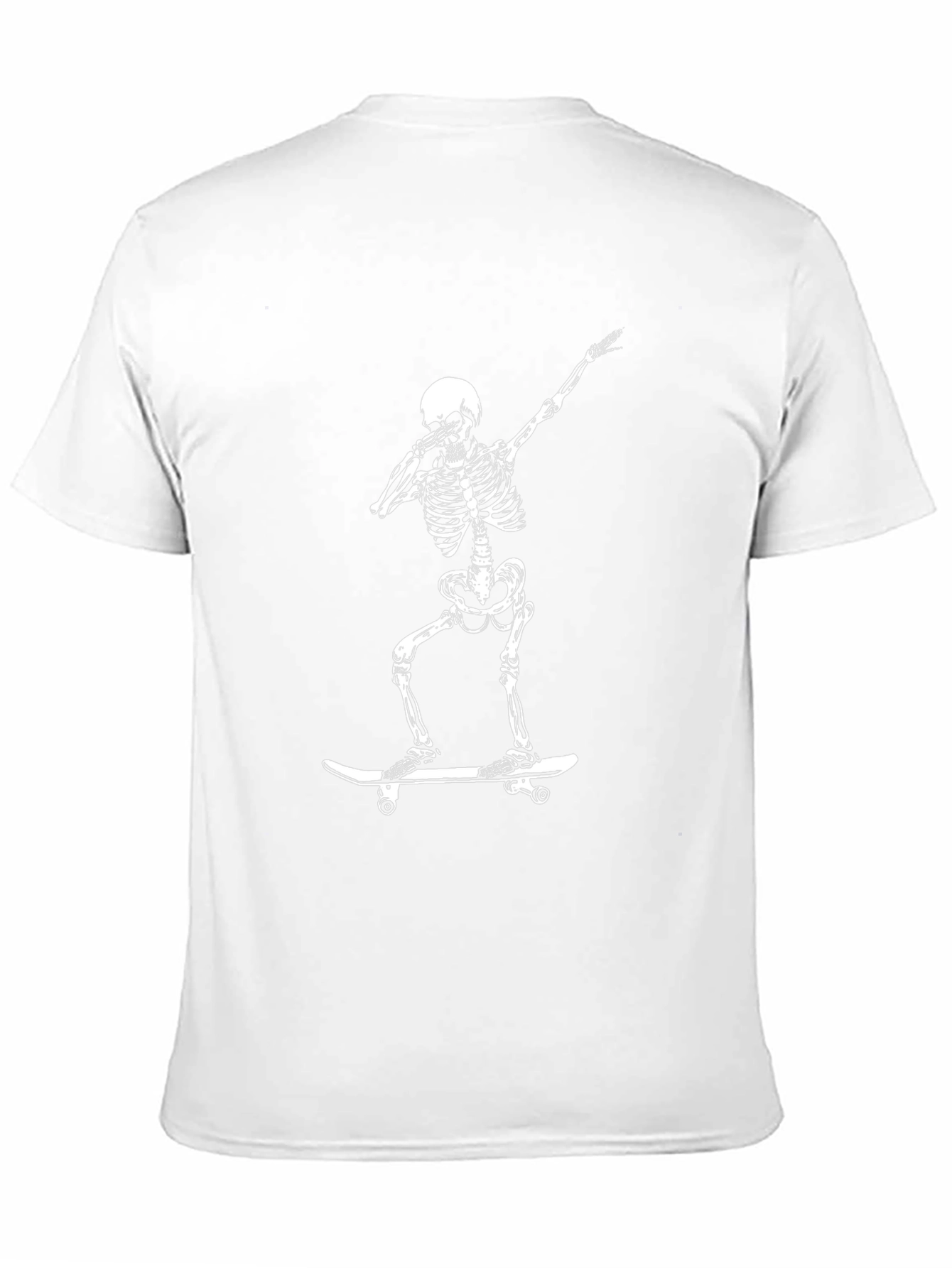 Skeleton Skateboarder Graphic Tee - Black