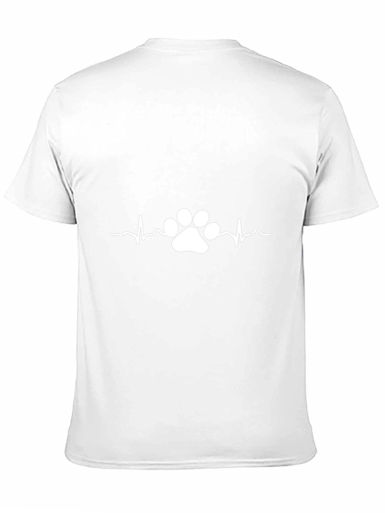 Heartbeat Paw Print Graphic Tee - Black