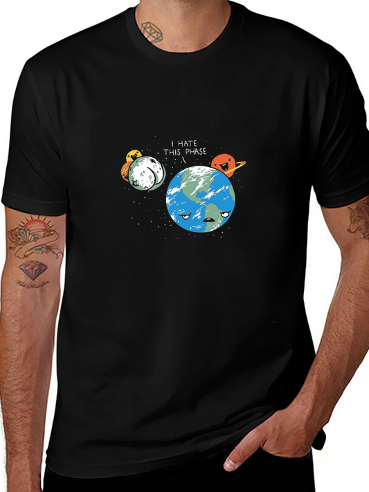 I Hate This Phase Funny Astronomy Black T-Shirt