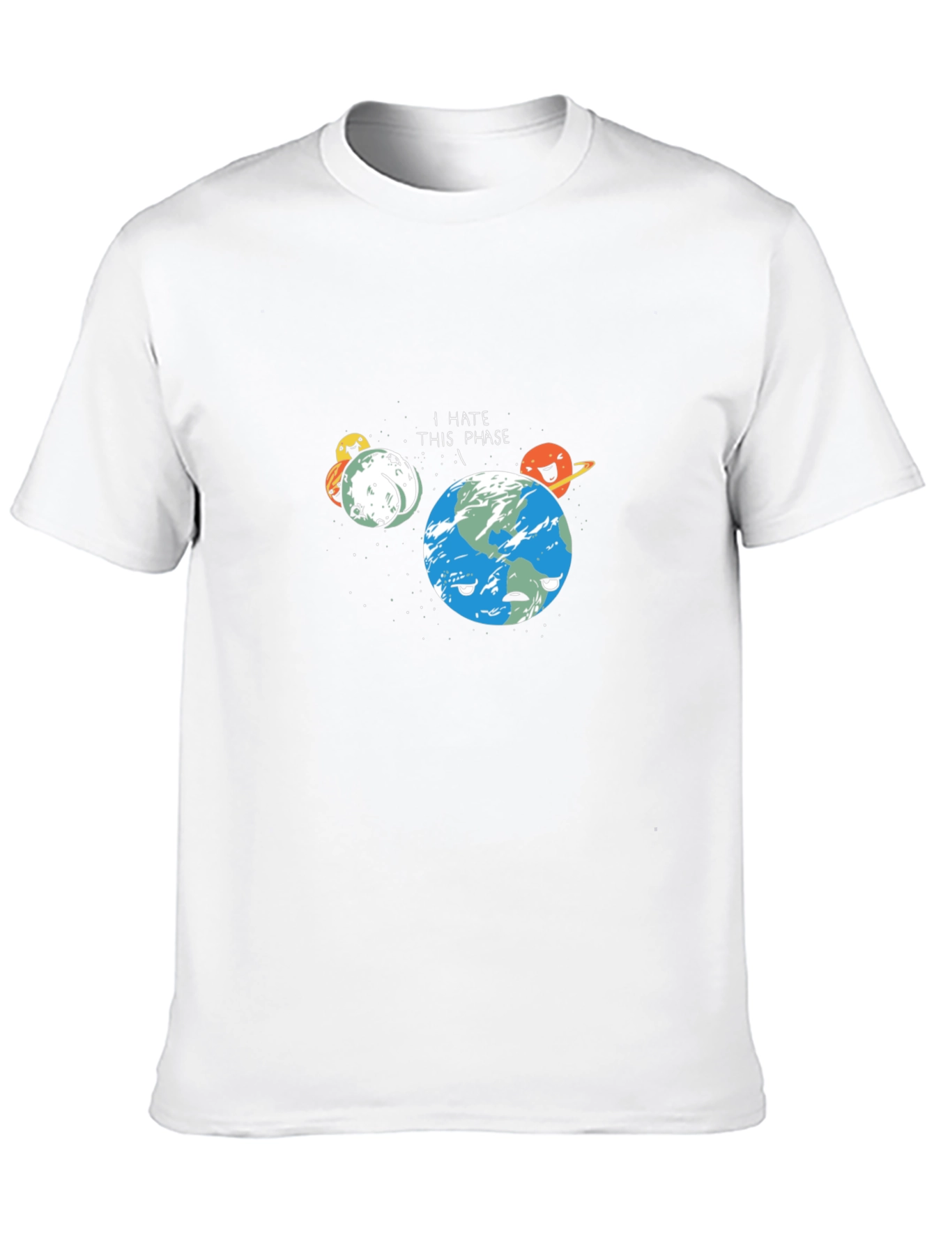 I Hate This Phase Funny Astronomy Black T-Shirt