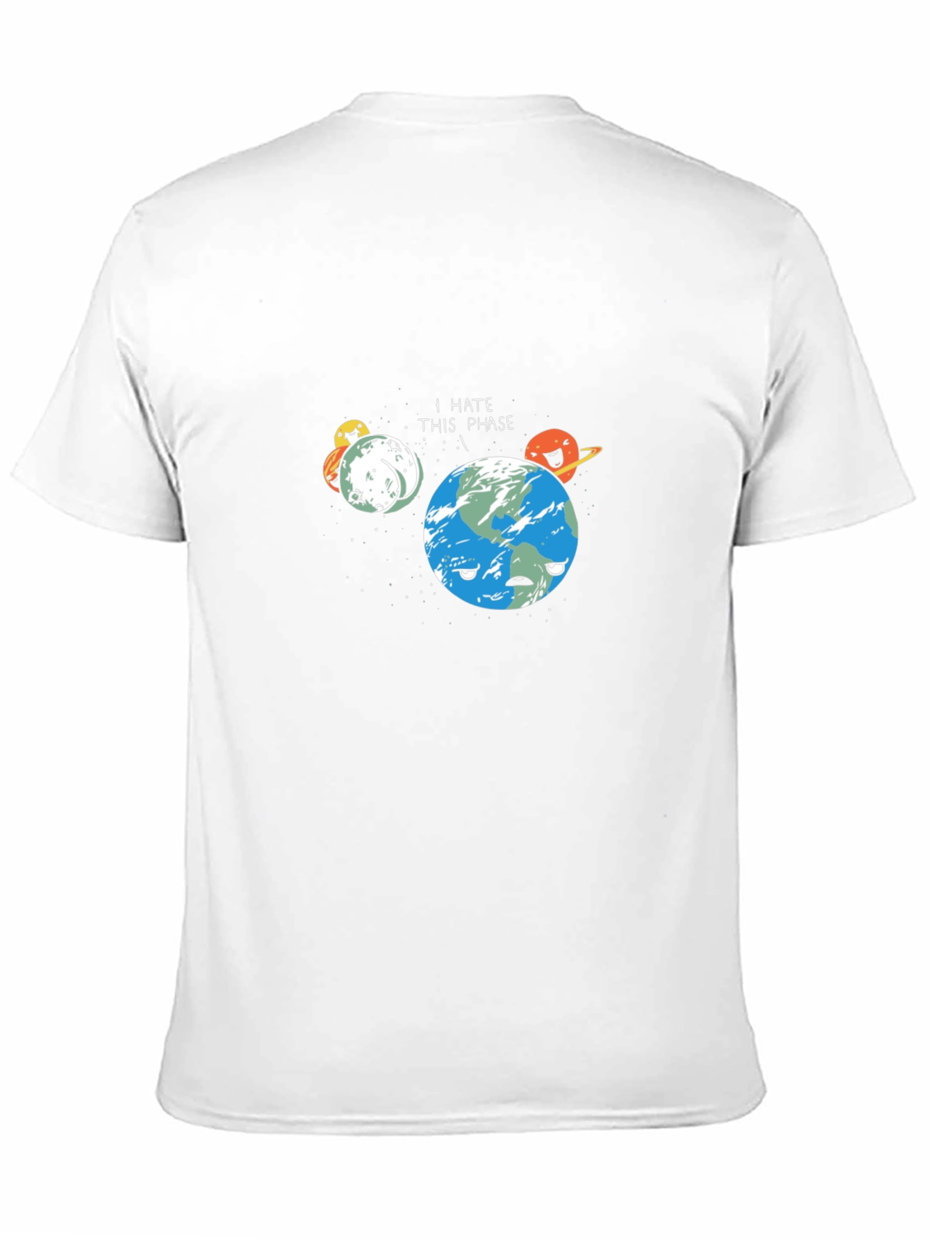 I Hate This Phase Funny Astronomy Black T-Shirt