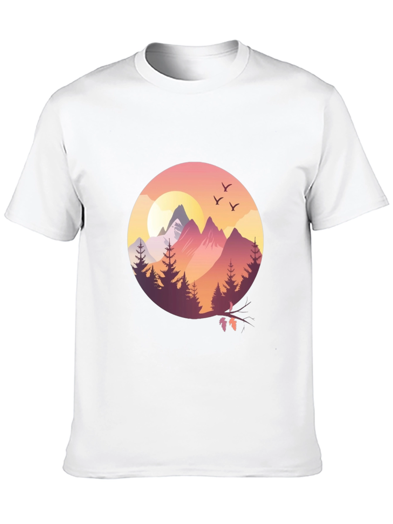 Nature Scene Graphic Tee - Black