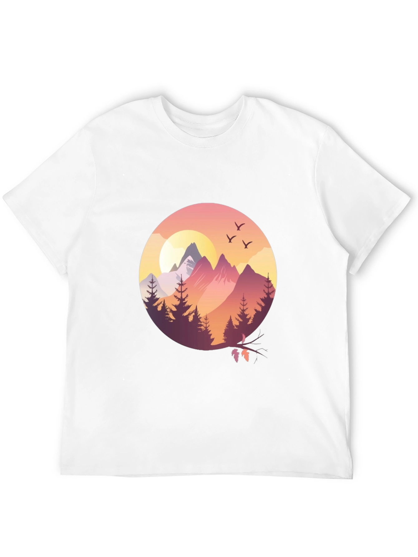 Nature Scene Graphic Tee - Black