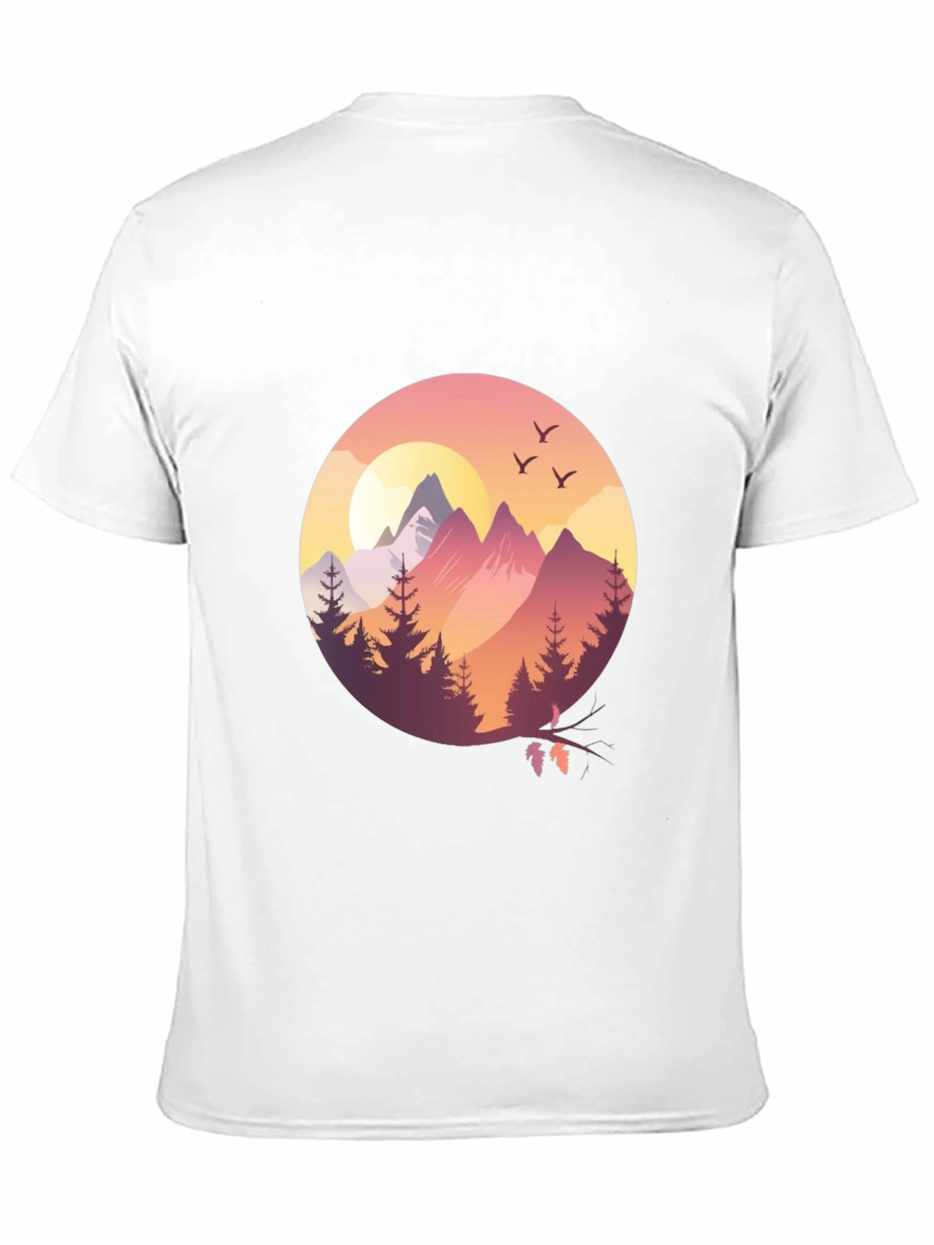 Nature Scene Graphic Tee - Black