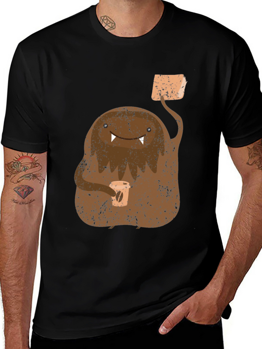 Coffee Monster Graphic Tee - Unique Unisex Design