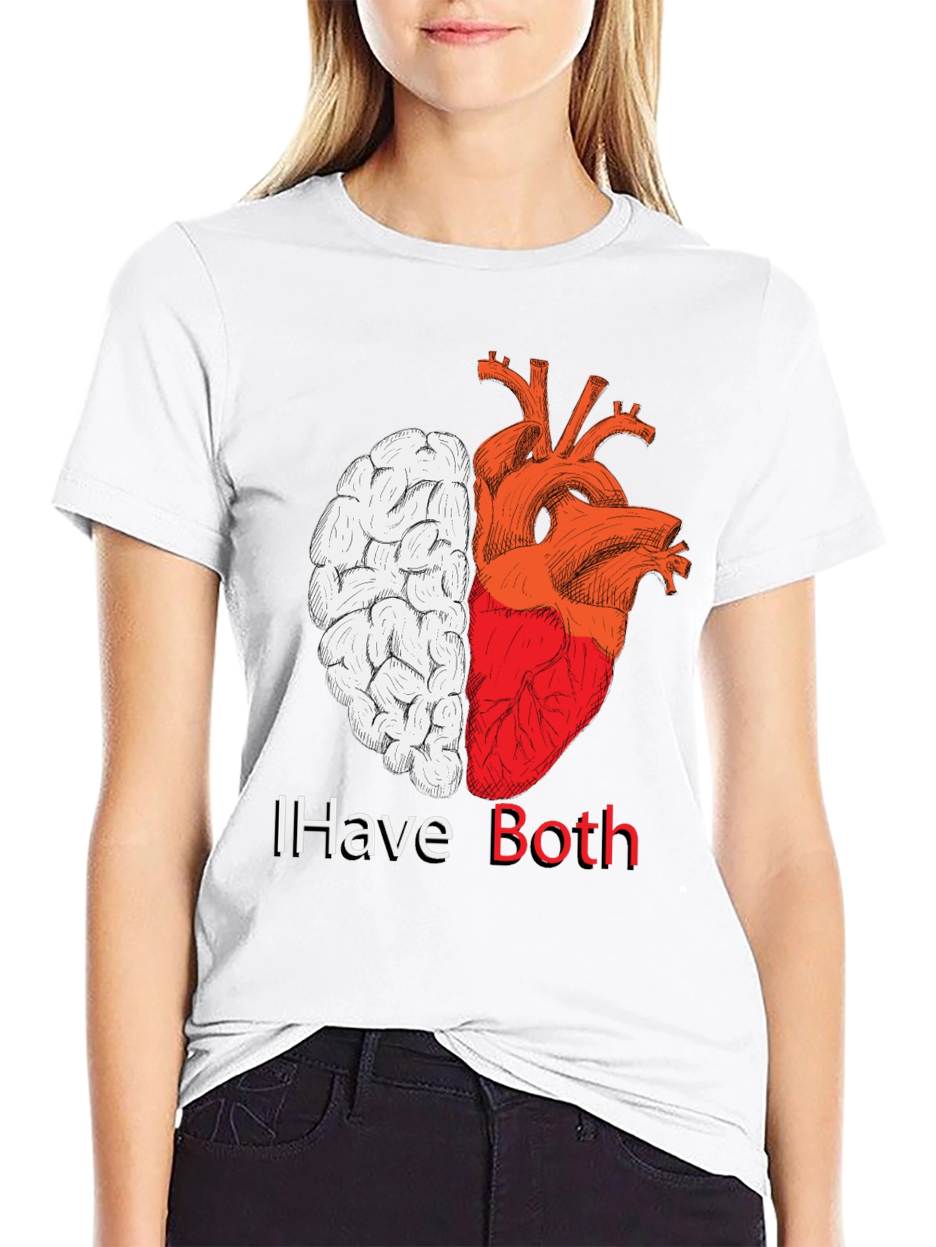I Have Both: Brain & Heart T-Shirt