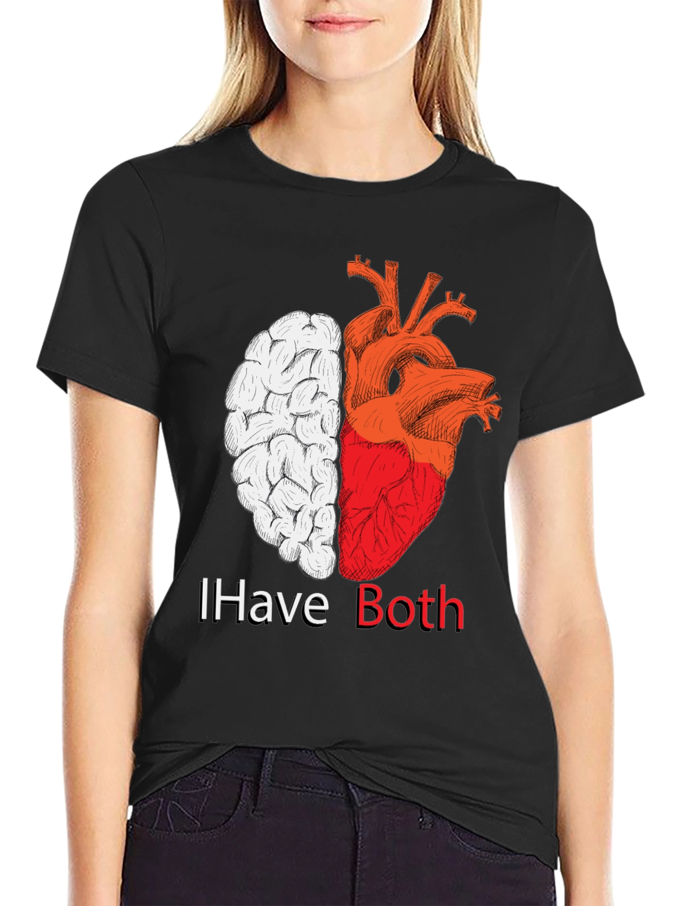I Have Both: Brain & Heart T-Shirt