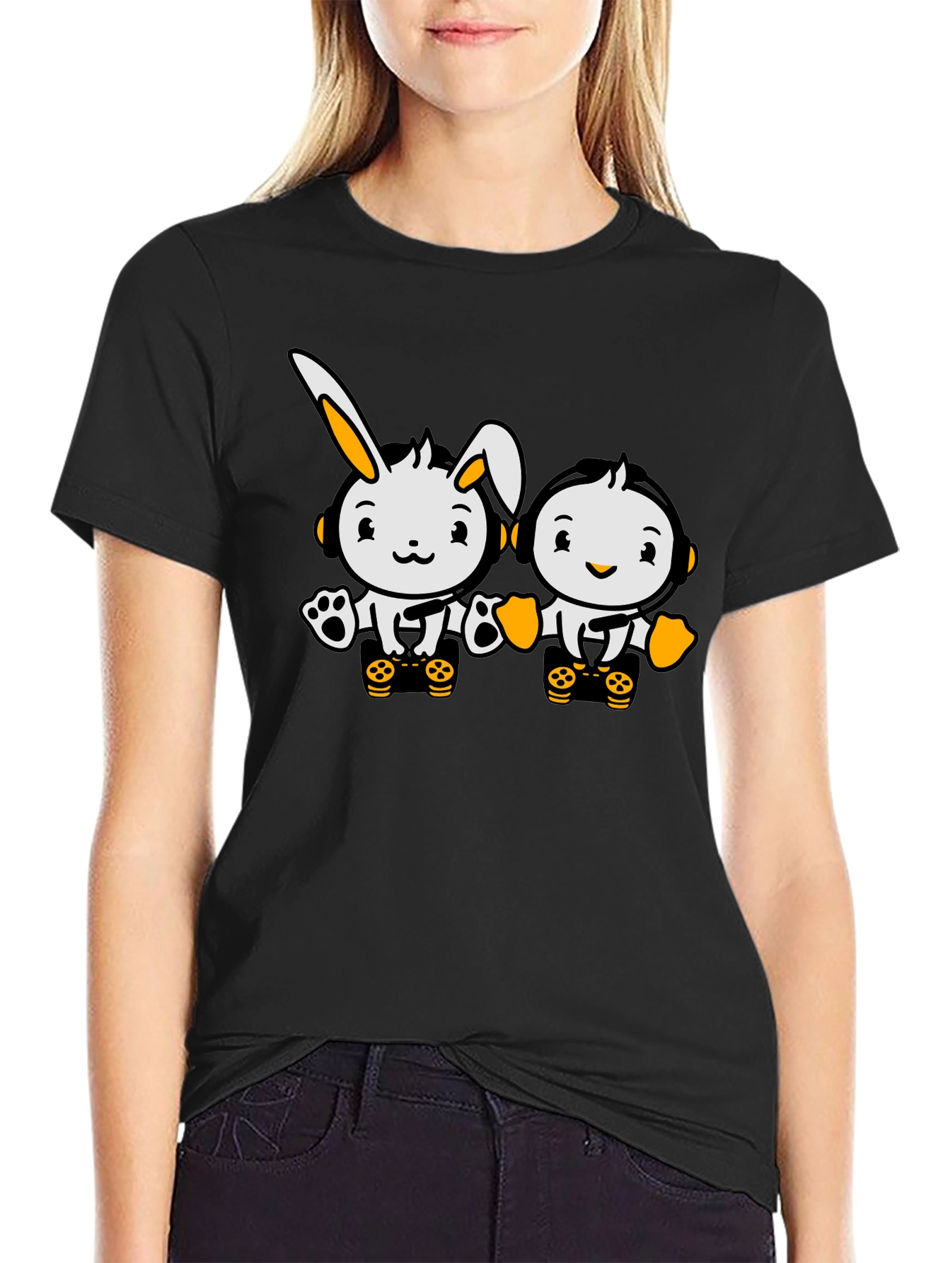 Cute Cartoon Character Graphic Tee