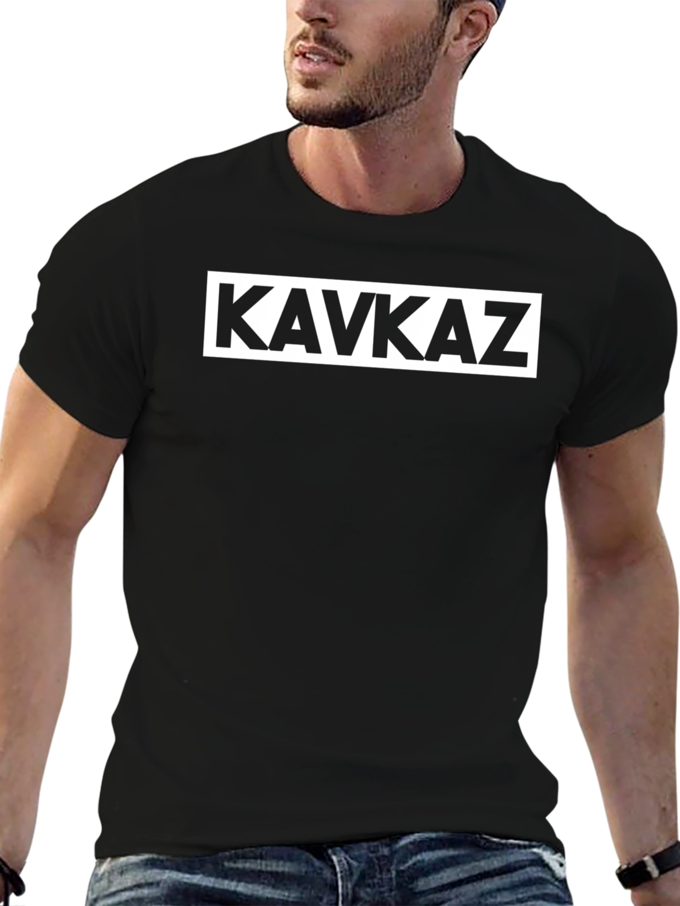 Kavkaz Graphic Tee - Stylish Black T-Shirt