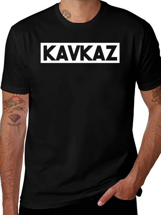 Kavkaz Graphic Tee - Stylish Black T-Shirt