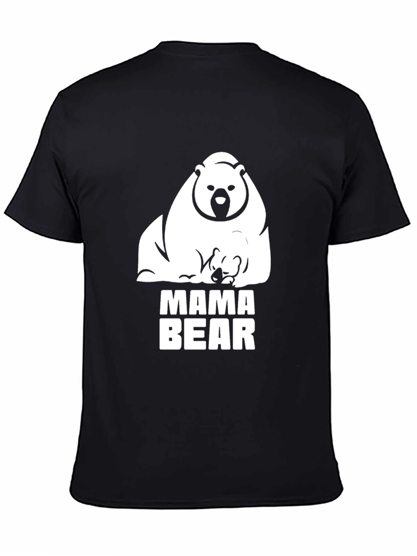Mama Bear Graphic Tee - Black Cotton T-Shirt