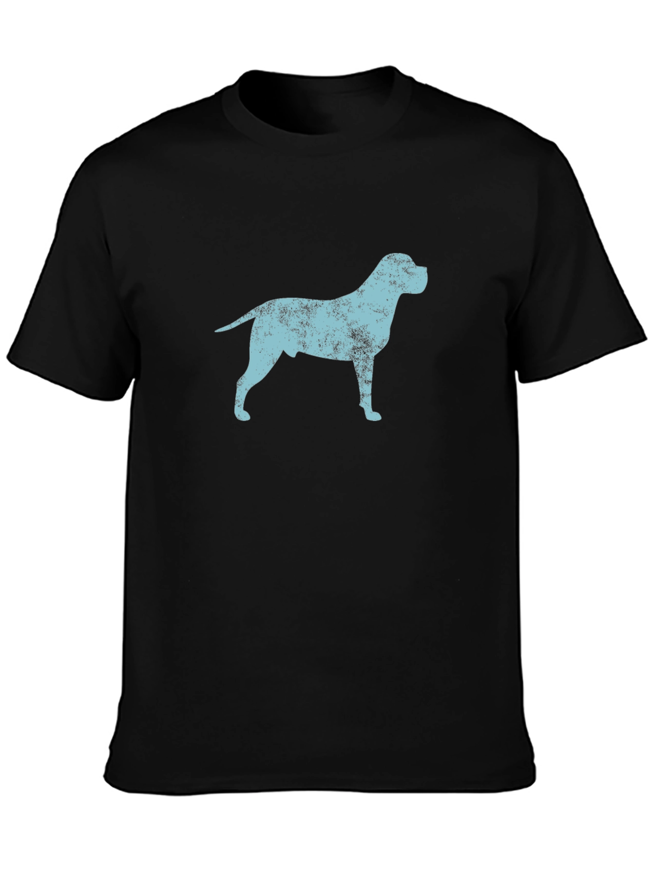 Dog Silhouette Graphic Tee - Black