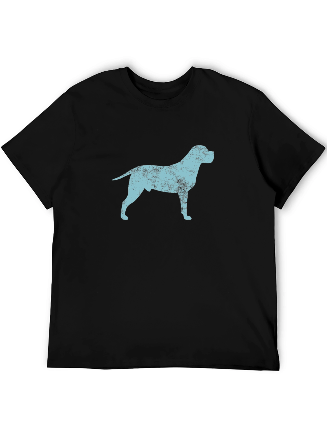 Dog Silhouette Graphic Tee - Black