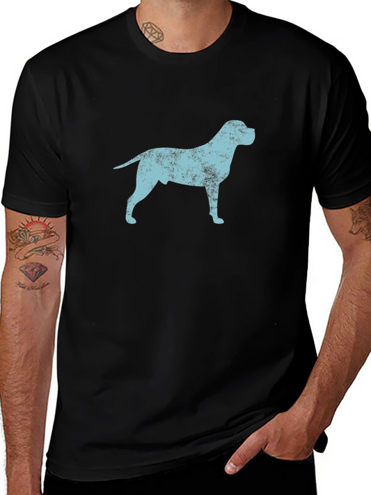 Dog Silhouette Graphic Tee - Black
