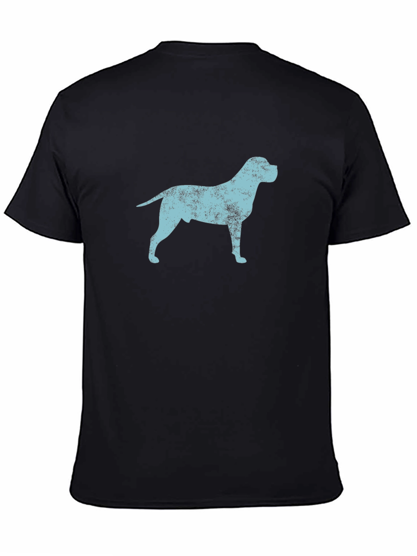 Dog Silhouette Graphic Tee - Black