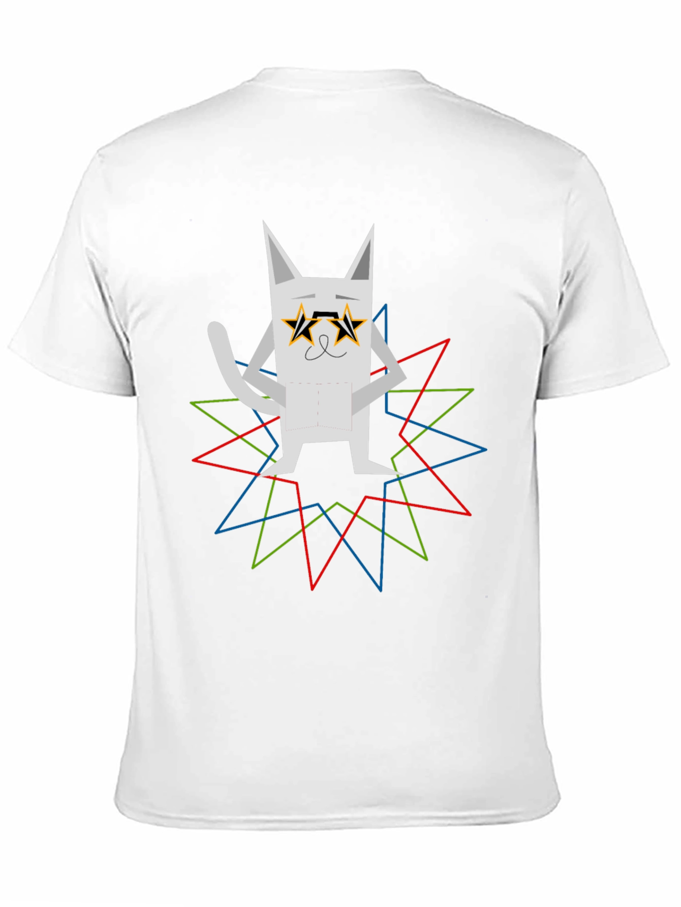 Cool Cat Graphic Tee - Star Glasses