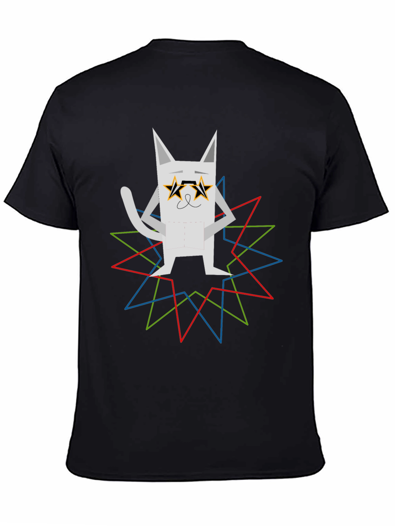 Cool Cat Graphic Tee - Star Glasses