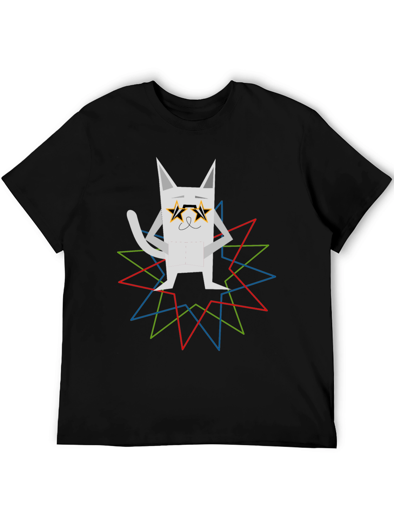 Cool Cat Graphic Tee - Star Glasses