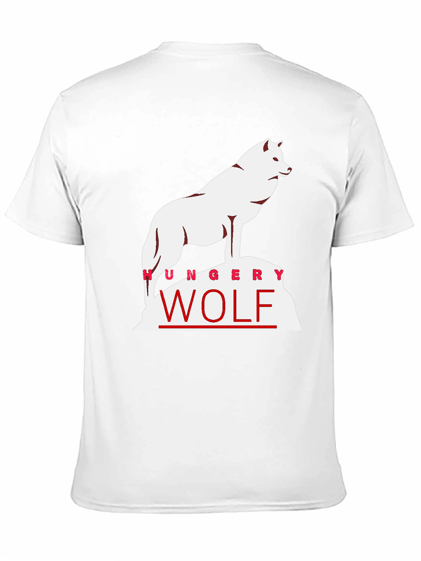 Hungry Wolf Graphic Tee - Black Cotton T-Shirt
