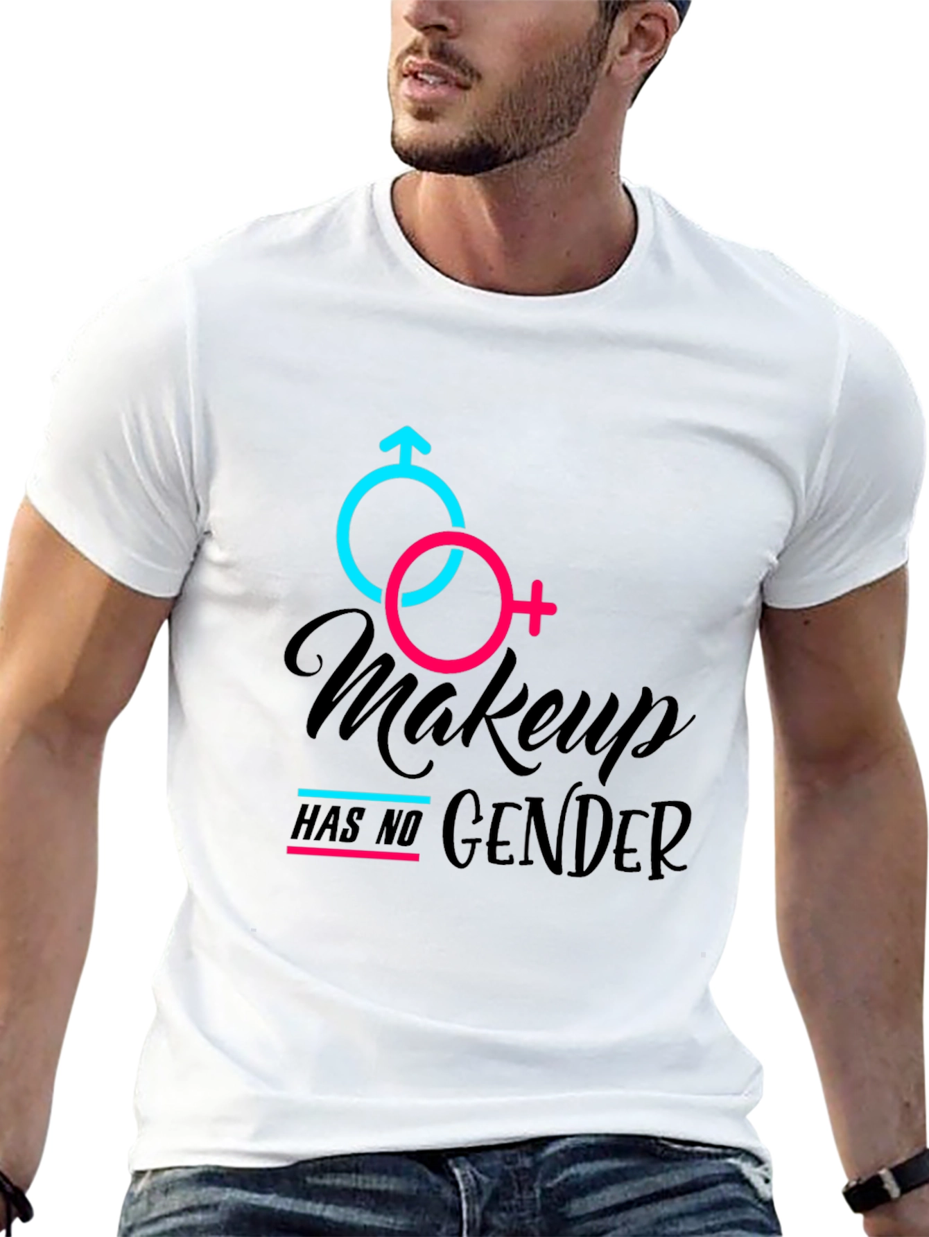 Makeup Has No Gender Black Tee