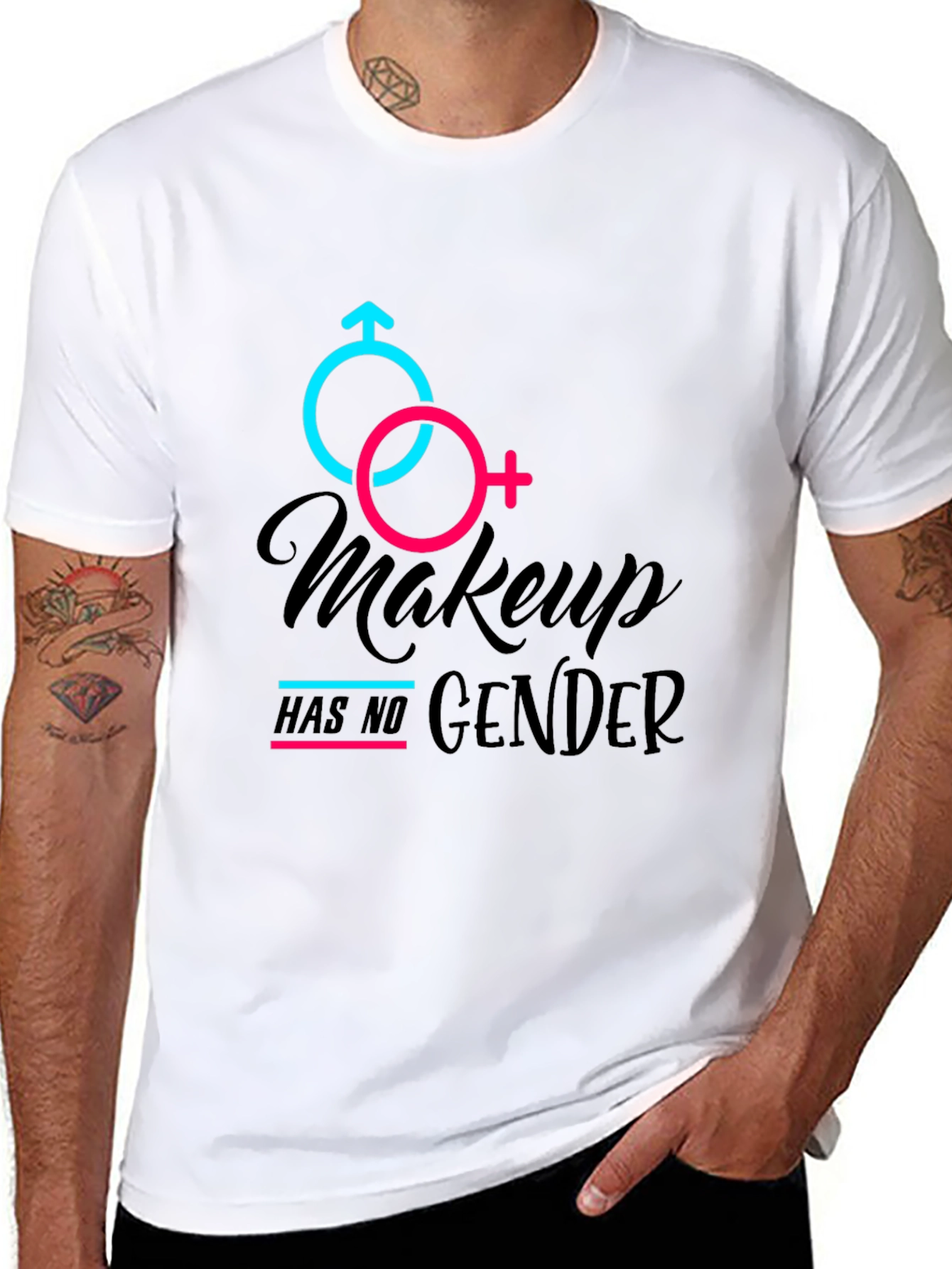 Makeup Has No Gender Black Tee