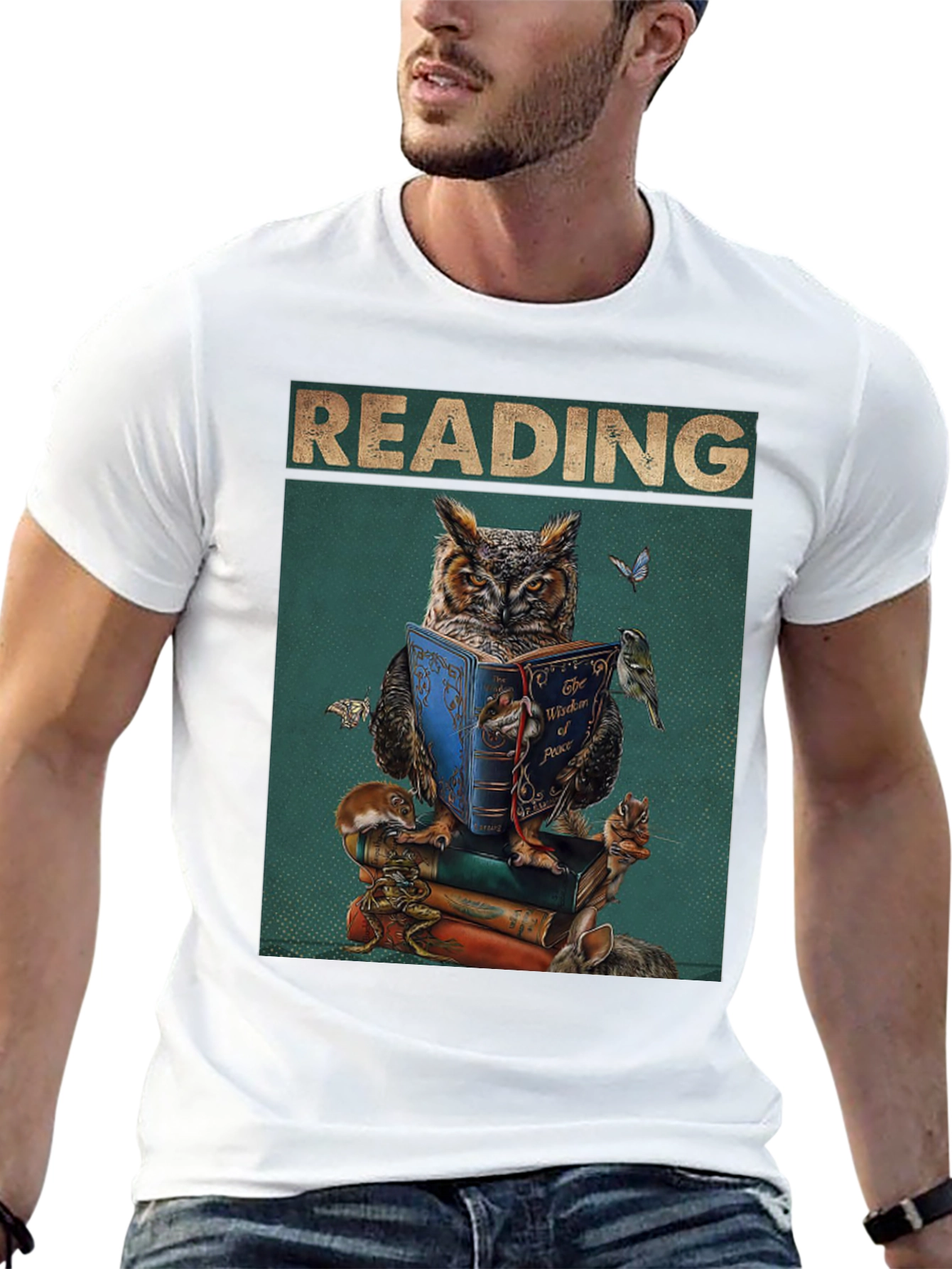 Reading Owl T-Shirt - Book Lovers
