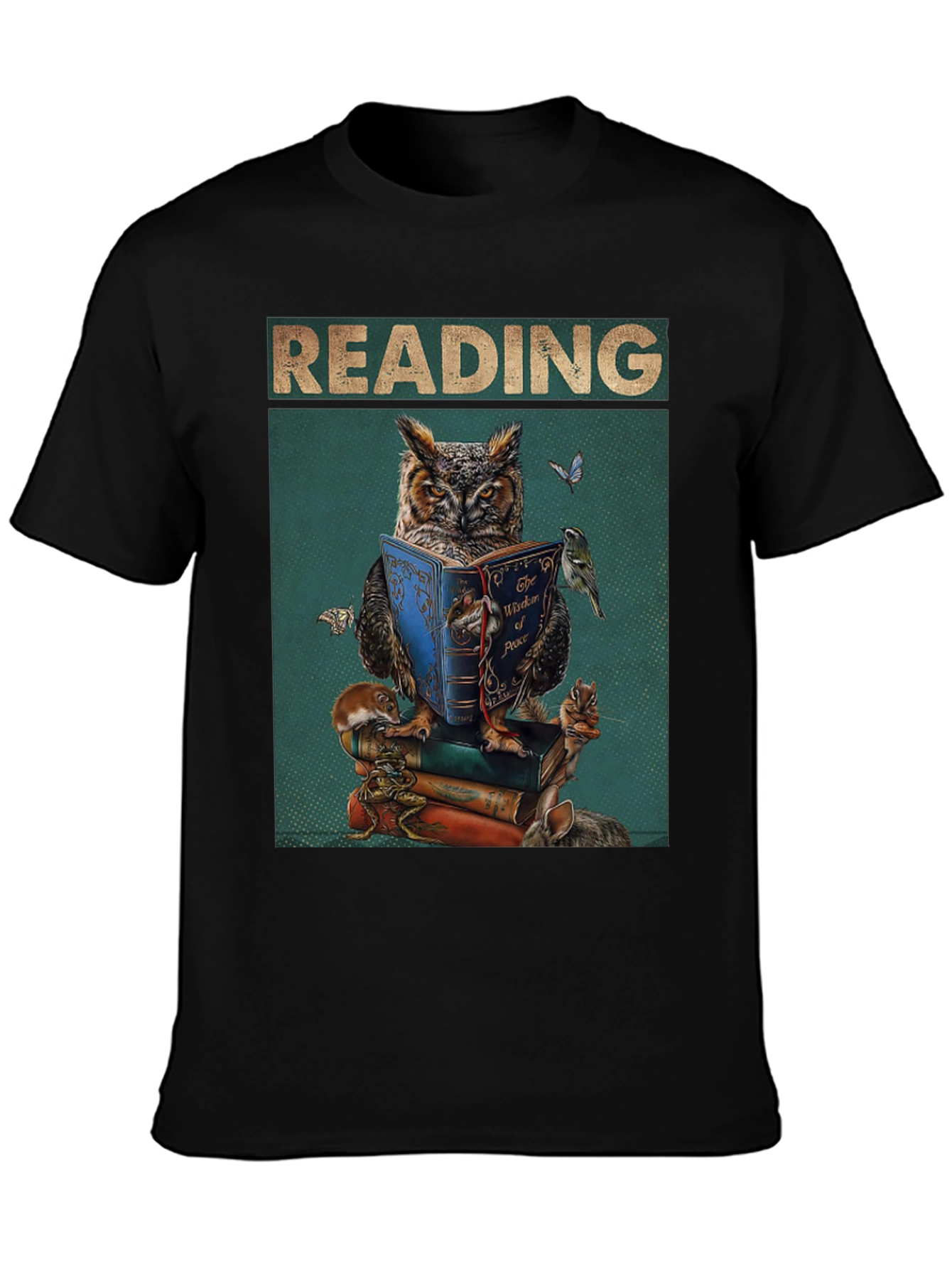 Reading Owl T-Shirt - Book Lovers