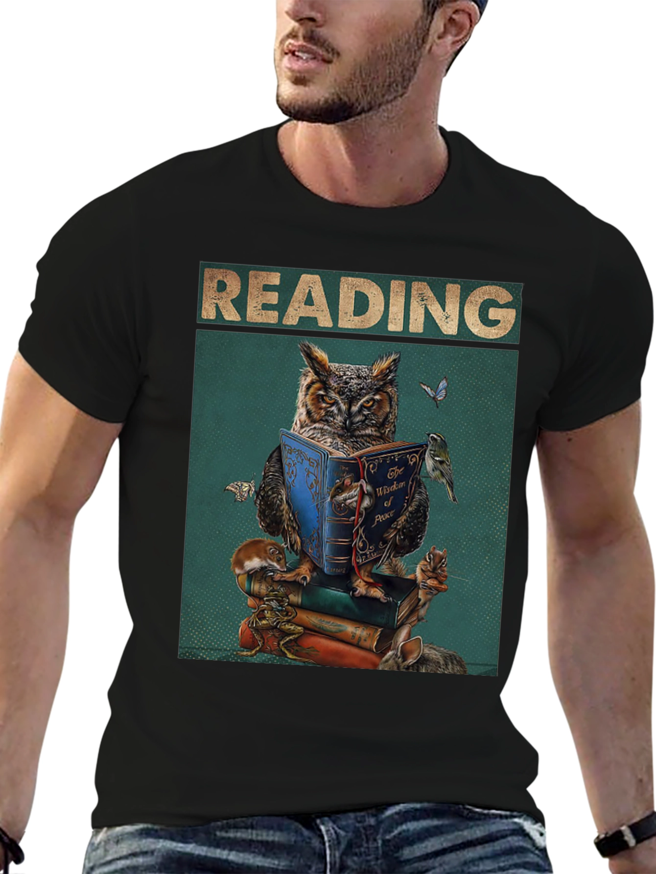 Reading Owl T-Shirt - Book Lovers