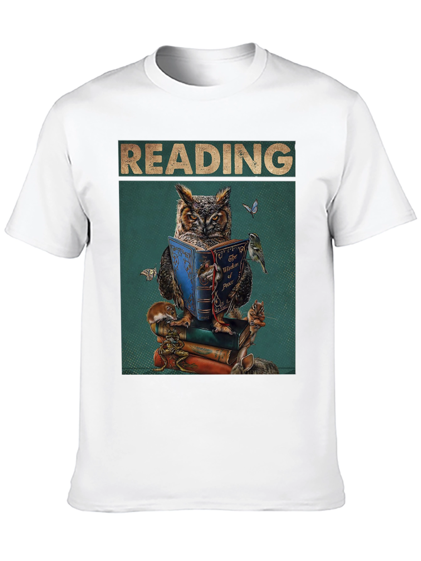 Reading Owl T-Shirt - Book Lovers