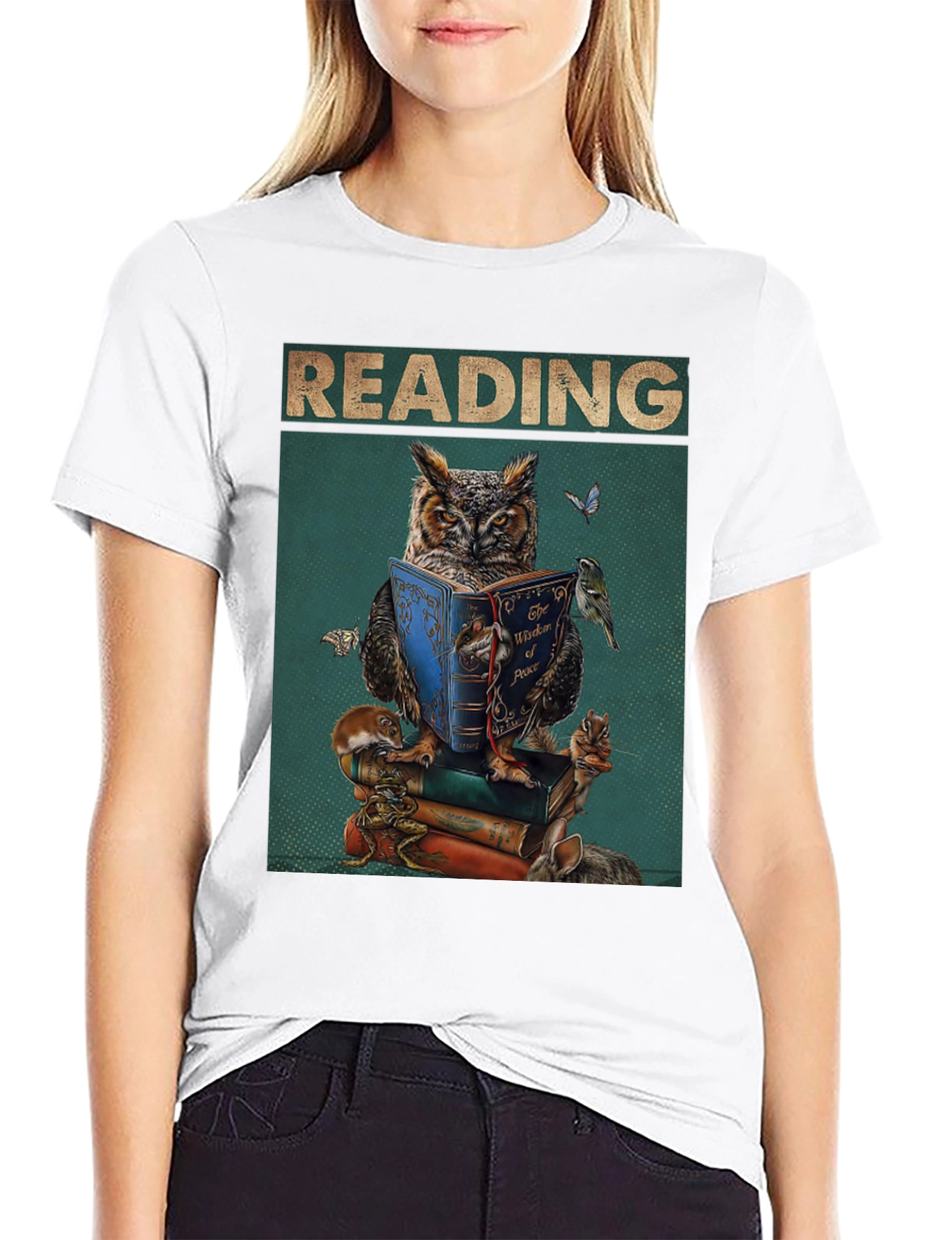 Reading Owl T-Shirt - Book Lovers