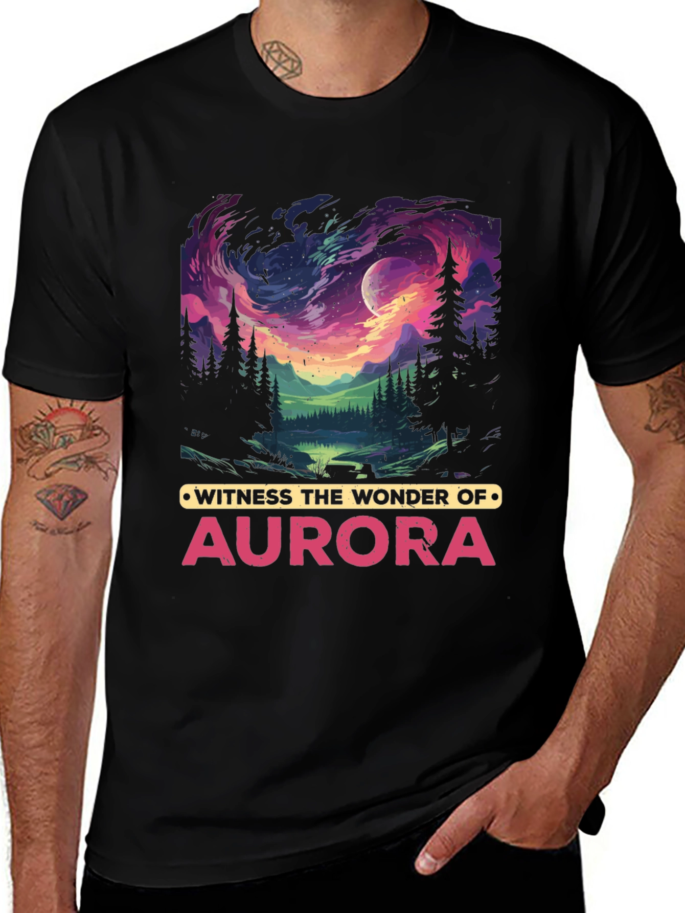 Aurora Wonder T-Shirt - Nature Inspired Graphic Tee