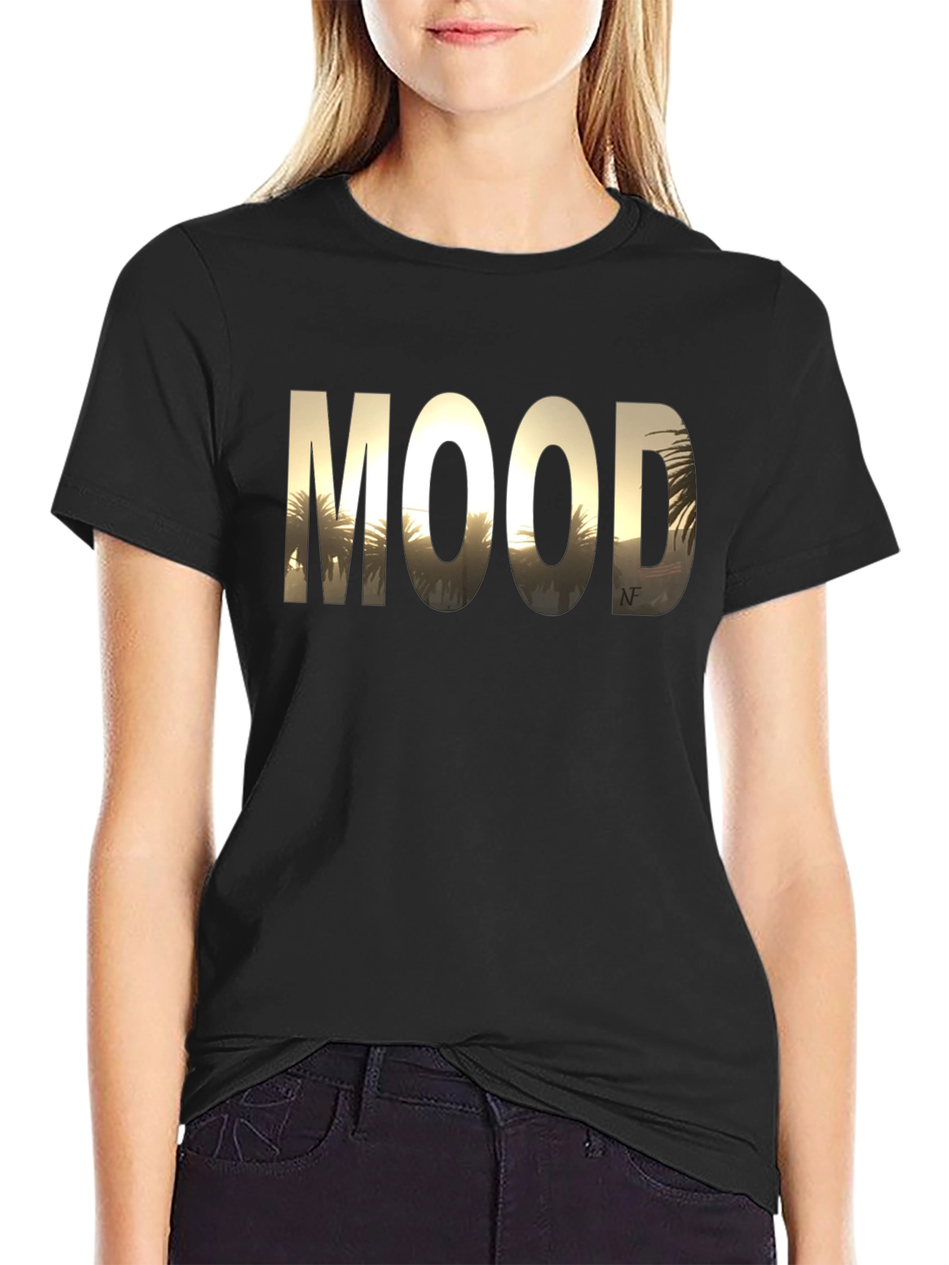 Mood Graphic Tee - Black Cotton T-Shirt