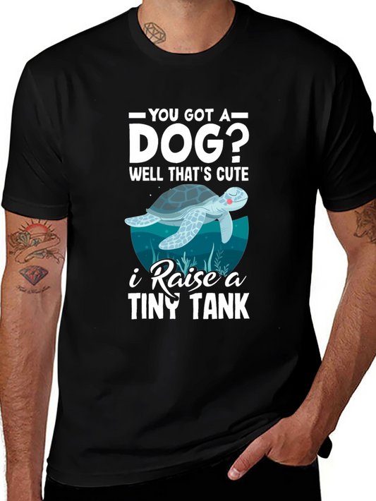 Cute Sea Turtle Graphic Tee - I Raise a Tiny Tank