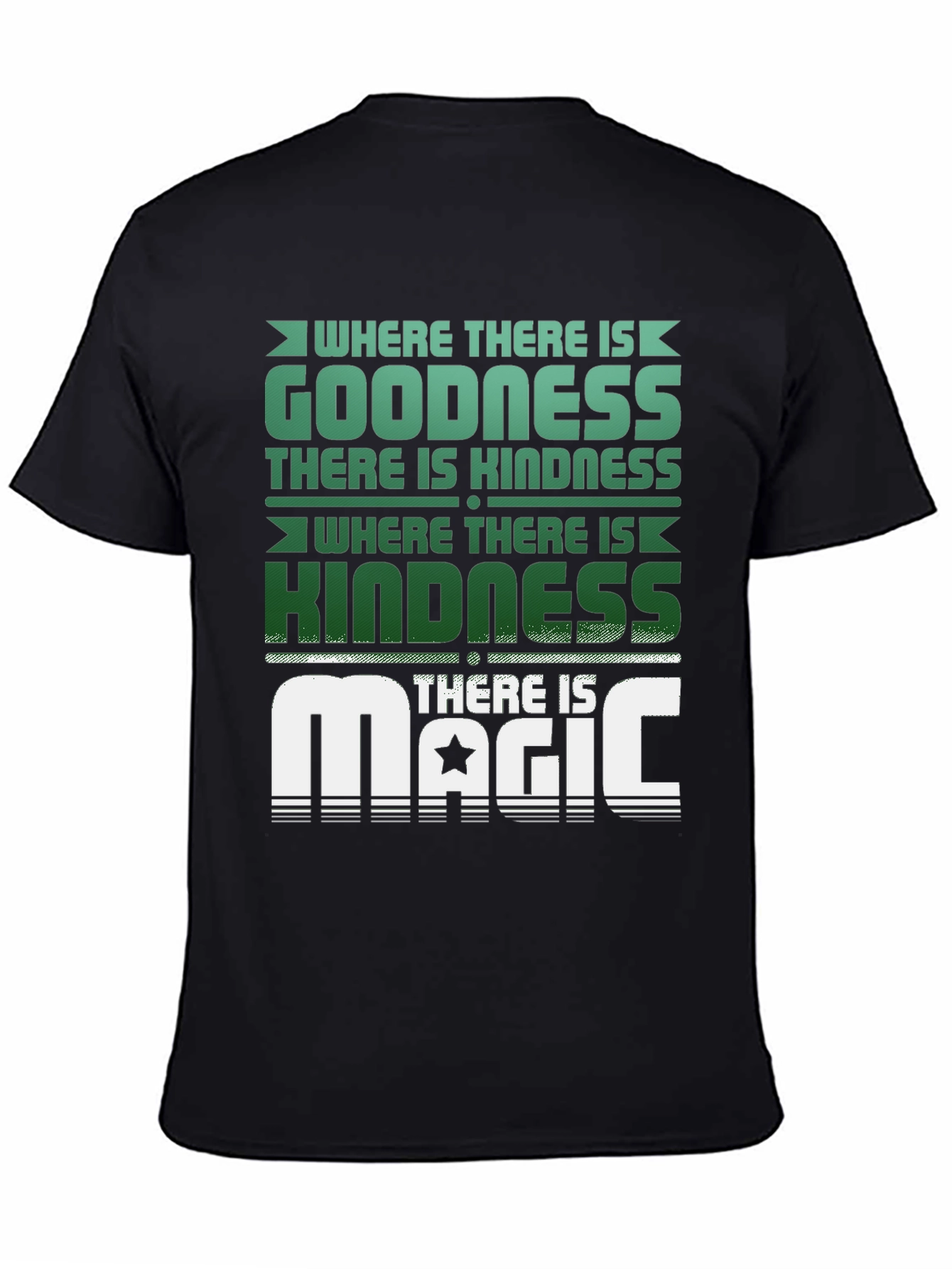 Goodness Kindness Magic Graphic Tee - Black