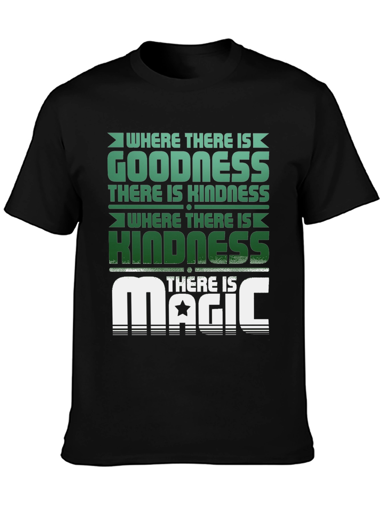 Goodness Kindness Magic Graphic Tee - Black