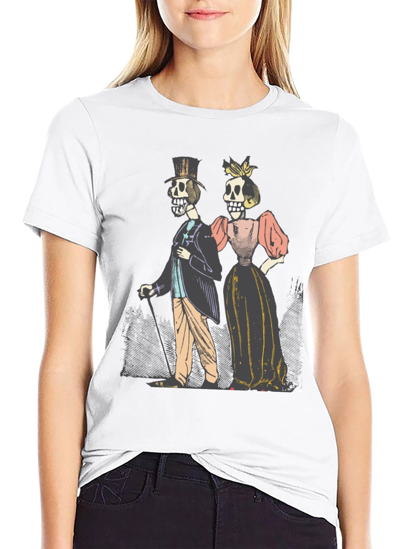 Day of the Dead Couple Graphic T-Shirt