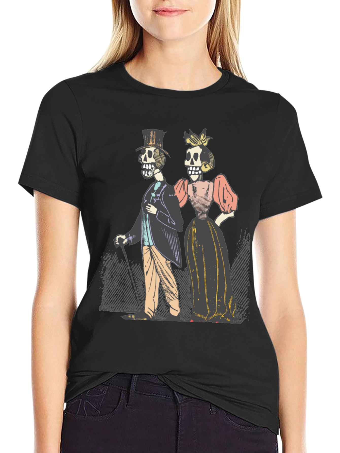 Day of the Dead Couple Graphic T-Shirt
